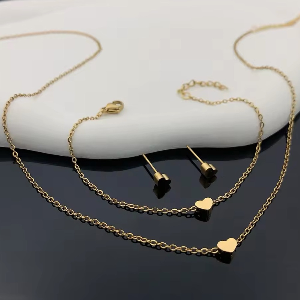 Gold Filled Heart Jewelry Set